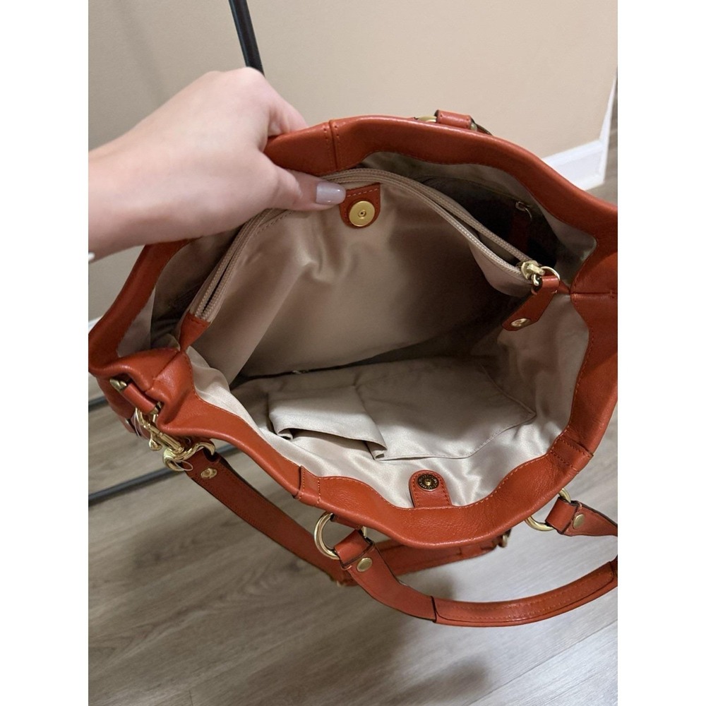 Coach Ashley Satchel in Coral Pink. - Picture 7 of 8